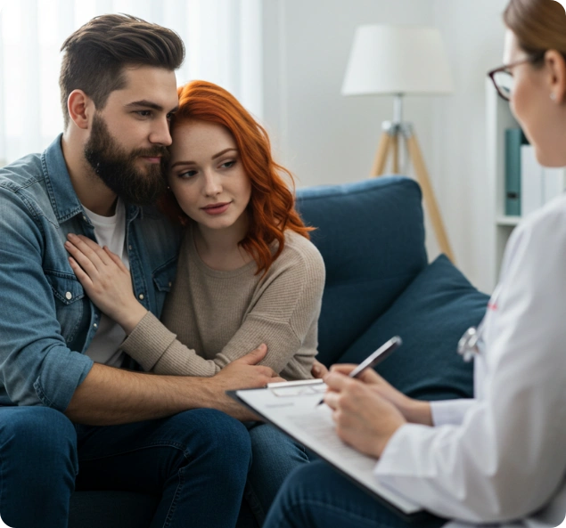 A couple getting mental health treatment in NJ