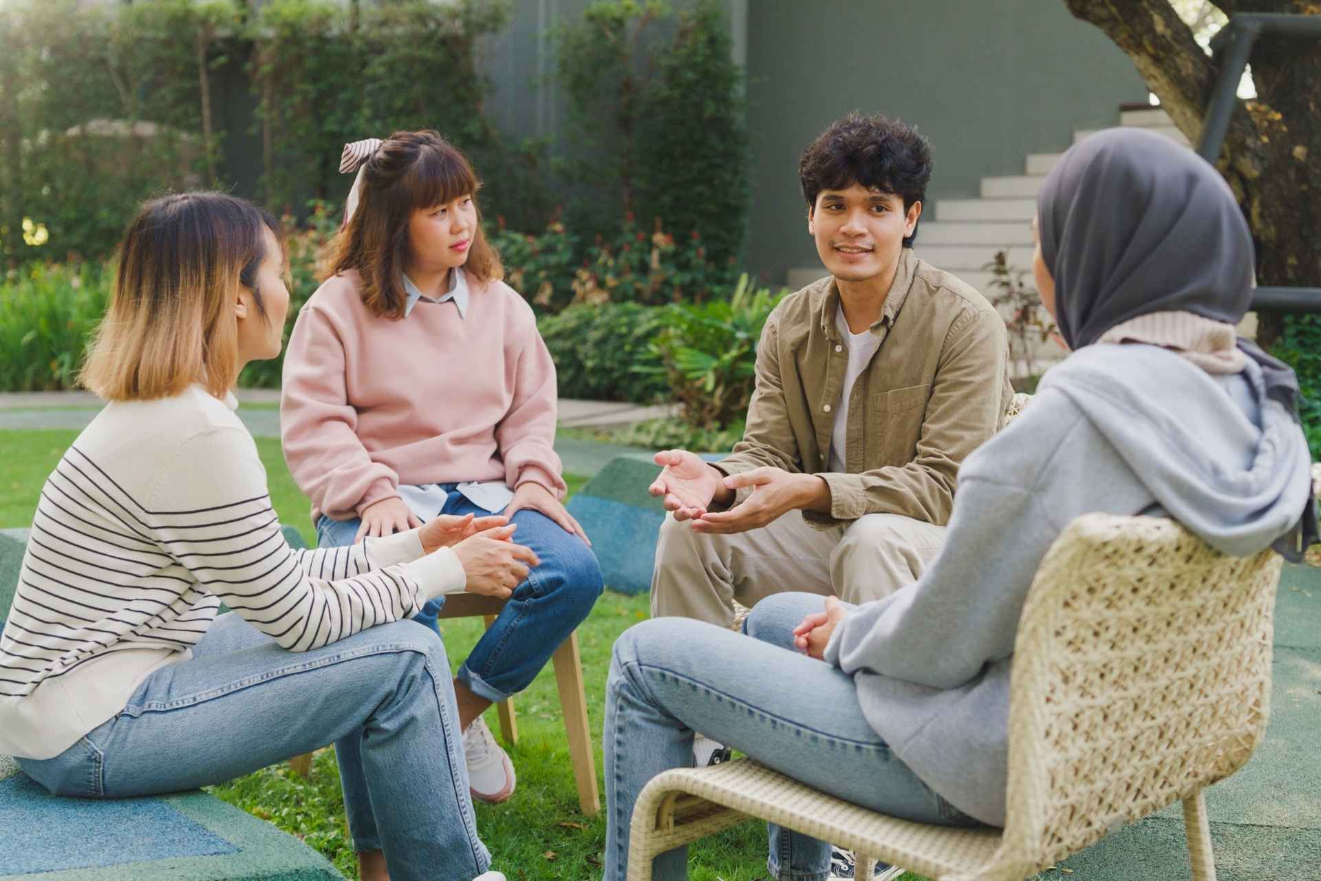 Woman speaking with a therapist during anxiety treatment in Kendall Park, NJ